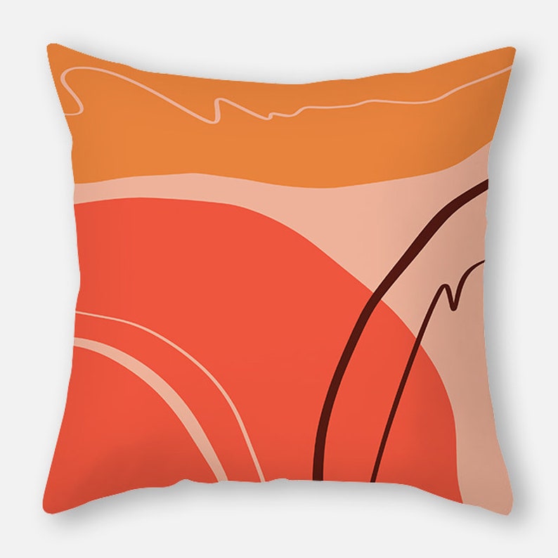 Burnt Orange Pillow Covers 16x16 18x18 20x20 24x24丨abstract Etsy