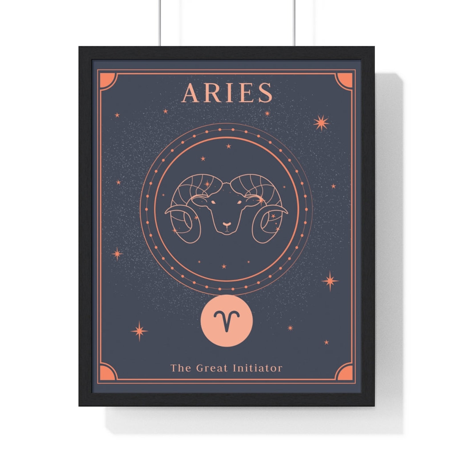 ARIES Star Sign Print Zodiac Sign Wall Art Horoscope Mystical Etsy