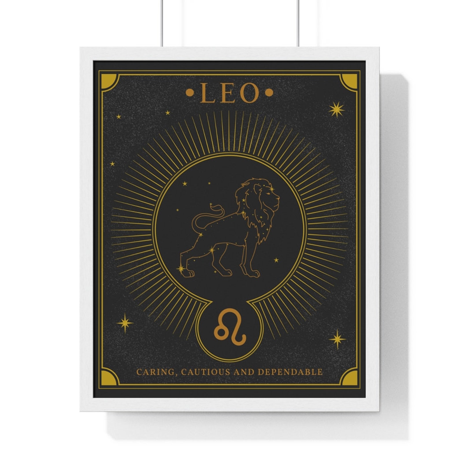 LEO Star Sign Print Zodiac Sign Wall Art Horoscope Mystical | Etsy