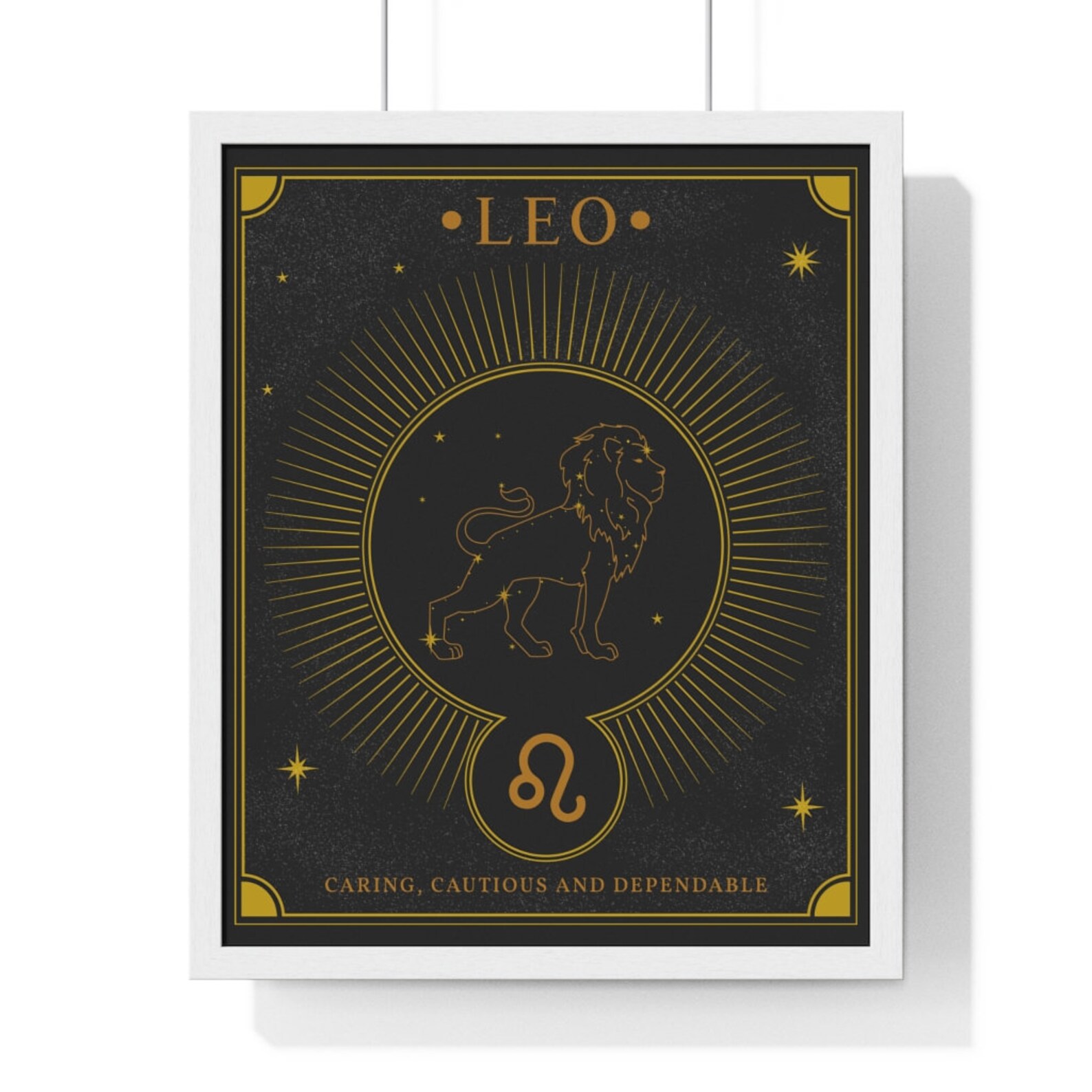 LEO Star Sign Print Zodiac Sign Wall Art Horoscope Mystical Etsy