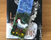 Handmade needle felted bookmark - Mummy Hen and Chicks-