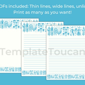 Printable Pyrex-inspired Stationery | Butterprint Blue Pyrex Pattern ...