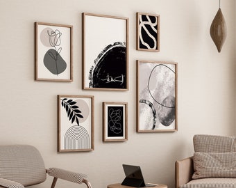 Islamic print set of 6 | Islamic gallery wall | Islamic prints | Islamic abstract art | Islamic line art | Arabic calligraphy | Eid gift