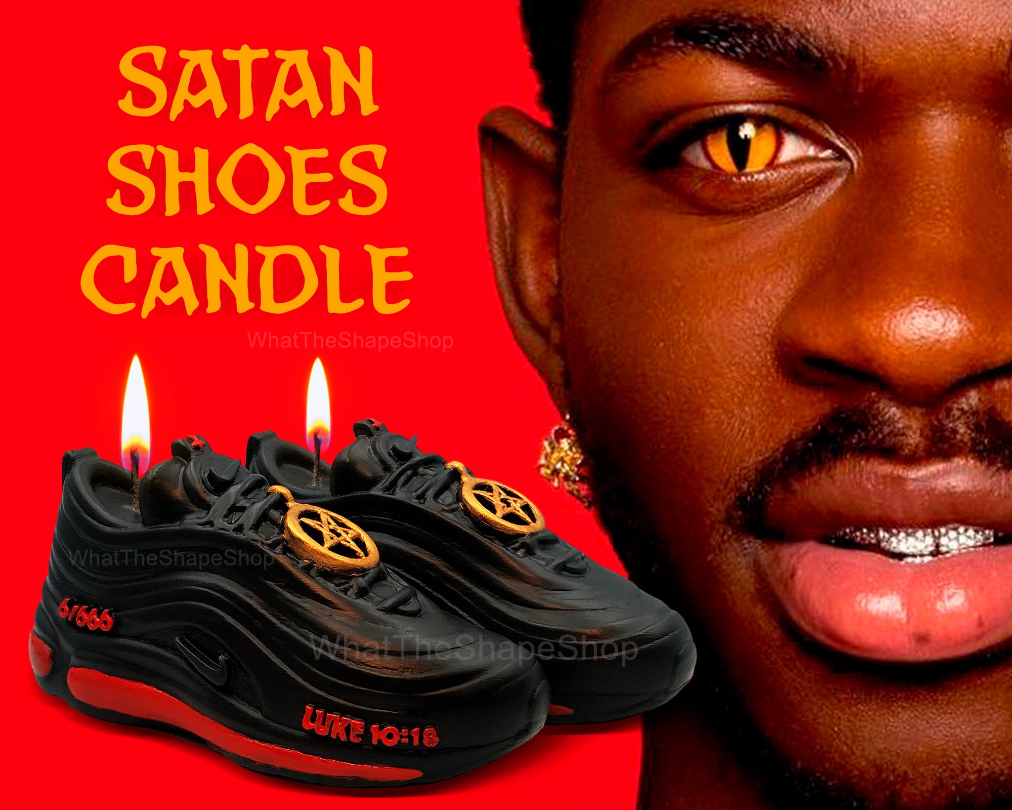 Satan Shoes Candle 666 Sneaker Candle MSCHF Lil Nas X | Etsy