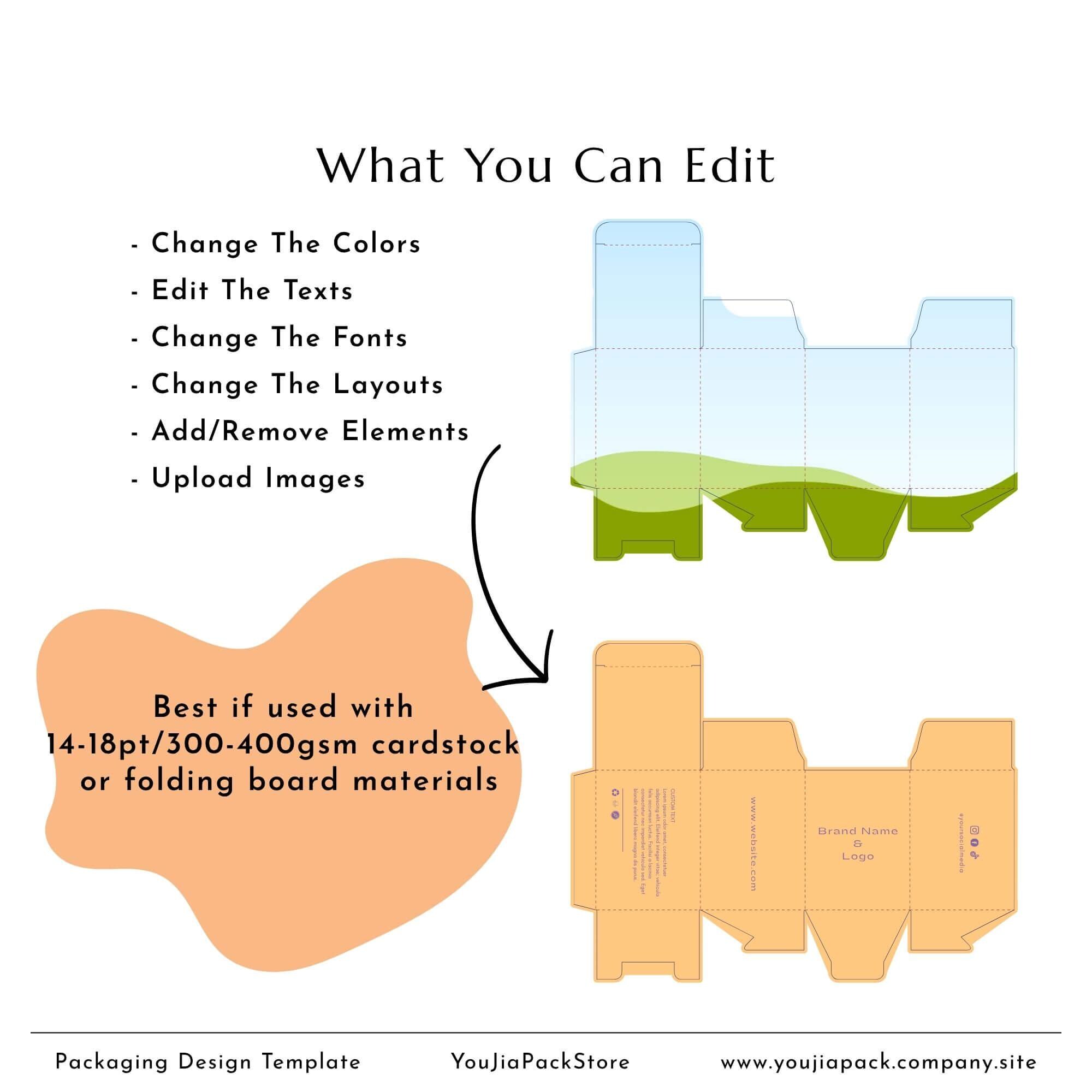 Custom Cards Box Template: 3.75"x3.75"x5" (digital Download) - Etsy