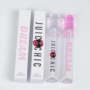 Empty 7.8ml Clear Lip Gloss Tubes and Boxes with Custom Logo