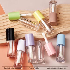 Custom Logo Lip Gloss Tubes (6ml) with Boxes