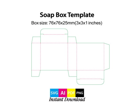 DIY Soap Box Template Die Cut File Editable Svgaipdfpng | Etsy