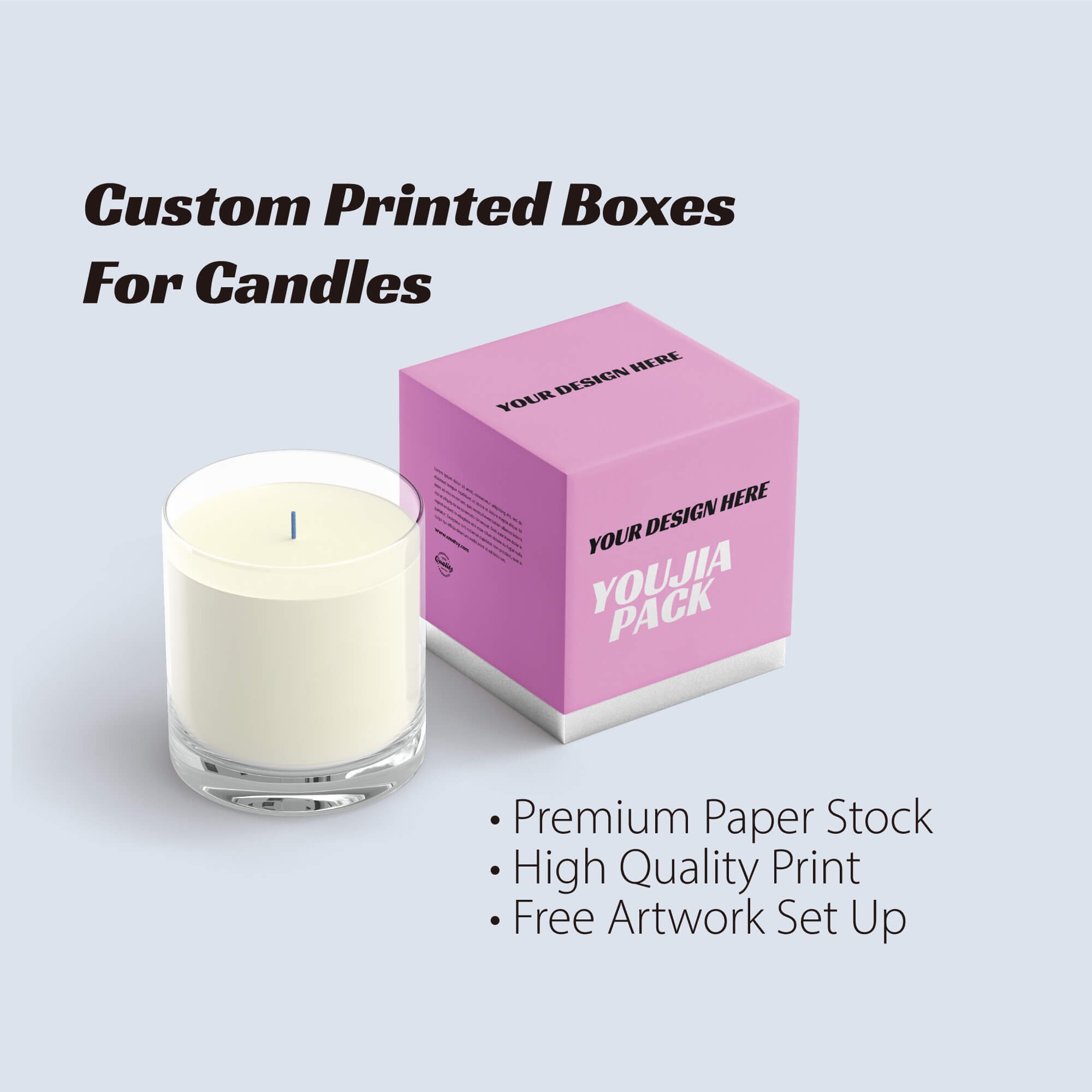 Custom Candle Boxes - UpTo 30% on Candle Packaging Boxes