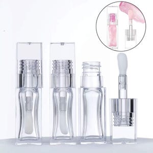 Empty 6ml Clear Lip Gloss Tubes and Boxes with Custom Logo