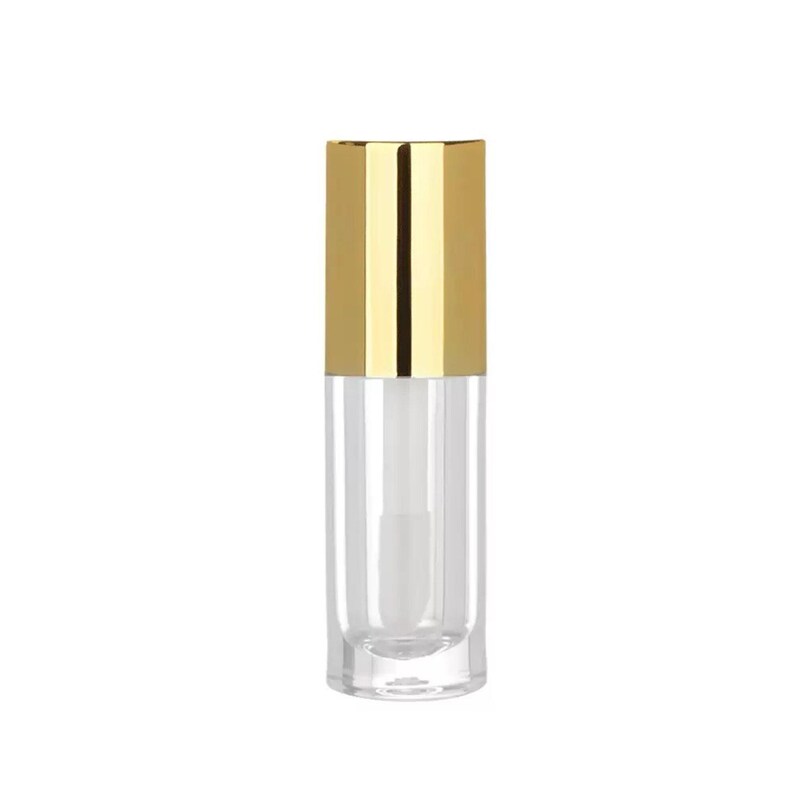 50pack 6ml Empty Lip Gloss Tube with Custom Logo & Box Packaging Wholesale Mettalic Gold