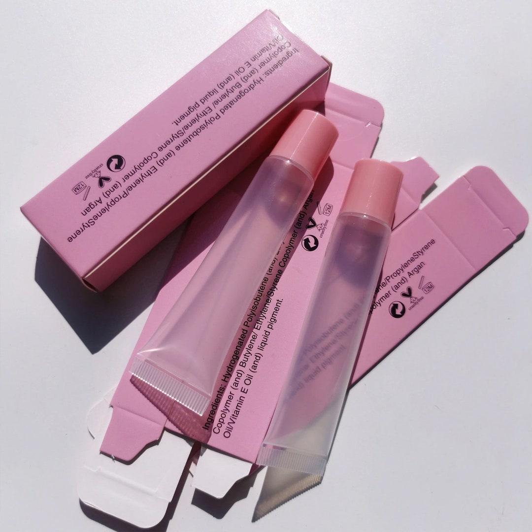 Lip Gloss Squeeze Tube and Box With Custom Logo Print Etsy
