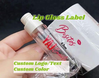 Lip Gloss Logo Vinyl Label, Decal Sticker, 4.5x2cm