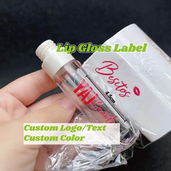 Lip Gloss Vinyl Label Sticker, 4.5x2cm