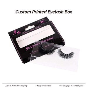 Custom Printed Eyelash Box, Personalized Lashes Cardboard Packaging with Clear Window, Flash Sale, YouJiaPack
