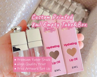 Customized Empty Lipgloss Tubes - Silver (8ml) | Print your logo on lip gloss tubes