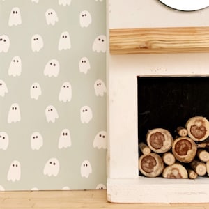 Ghosts in Sage Dollhouse Wallpaper Download