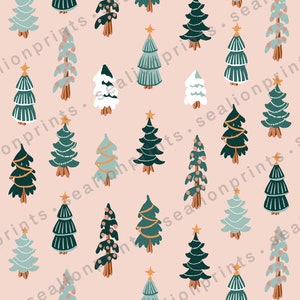 Kerstbomen Afdrukbaar Poppenhuis Behang