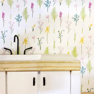 Wildflowers Printable Dollhouse Wallpaper