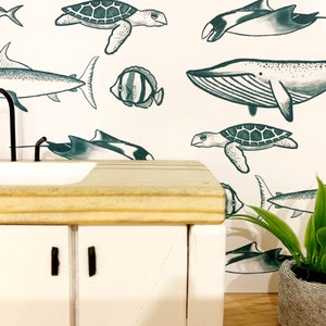 Pacific Surfing Printable Dollhouse Wallpaper