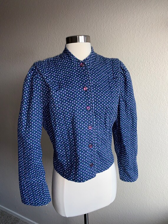 Vintage Quilted bed jacket - image 2