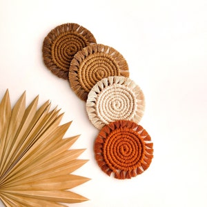 Macramé-onderzetters | Mokkleed | Kaars + plantenonderzetter | Accessoires barwagen | Cadeaus voor koffieliefhebbers | Uniek huwelijkscadeau voor stel