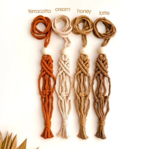 Macrame Picture Hanging Car Charm Rear View Mirror Hanger - Etsy Canada