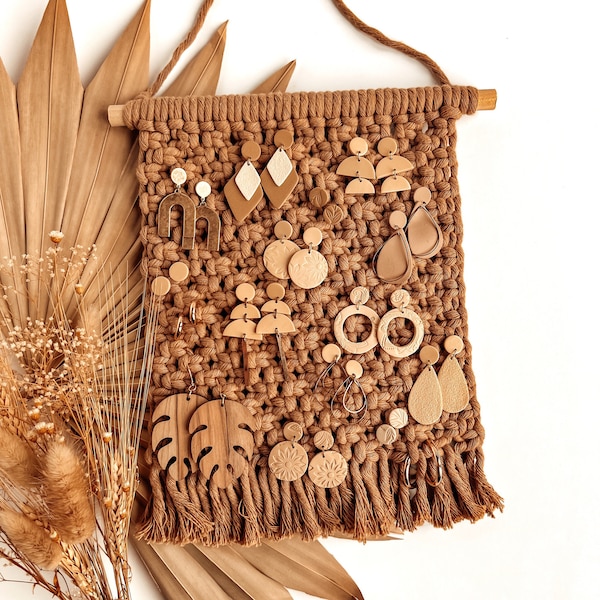 Macrame Earring Holder Etsy