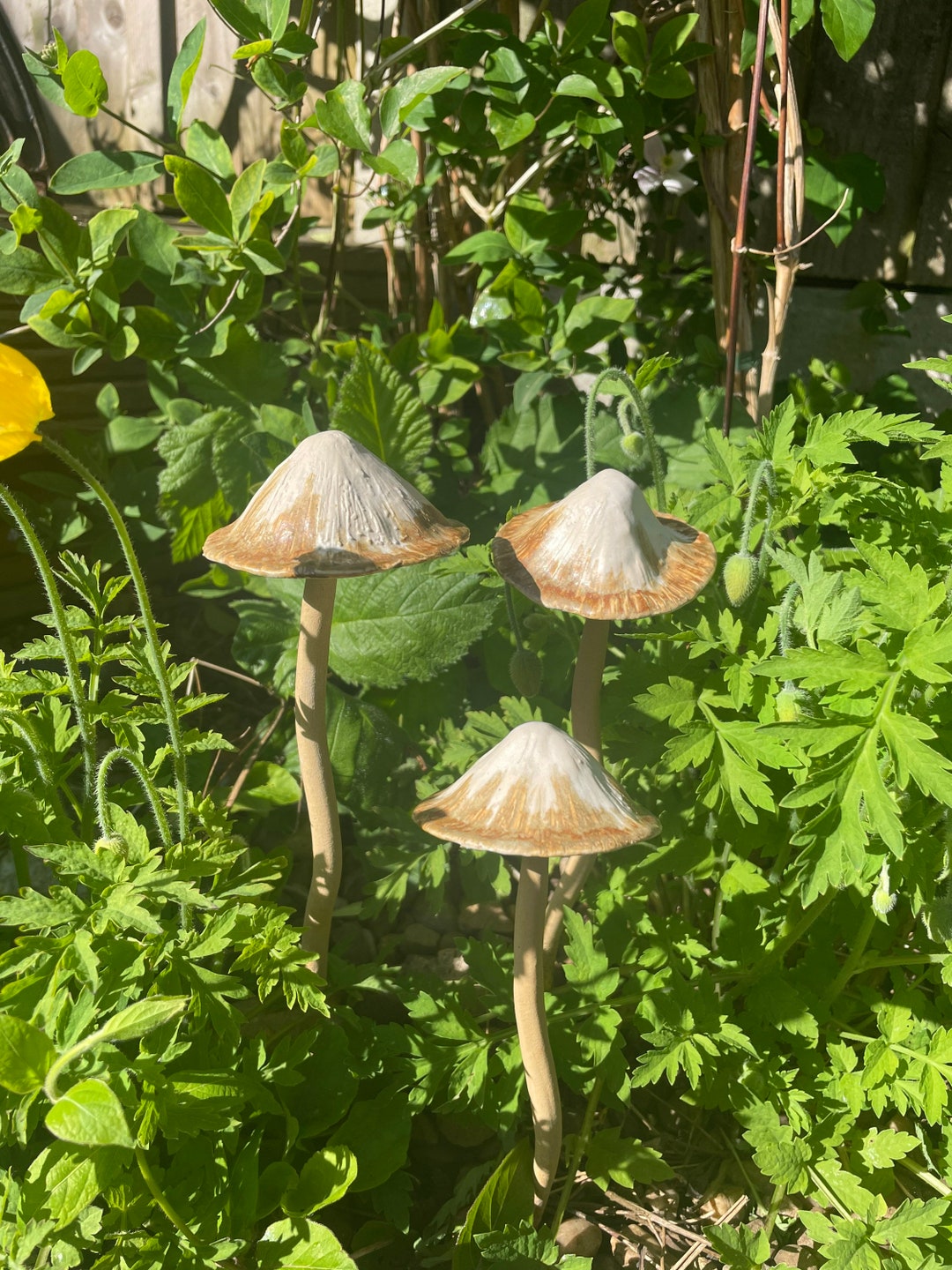 Ceramic Mushrooms for the Garden, Toadstools, Pottery Mushrooms, Garden