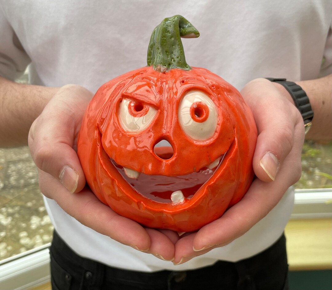 Jack O'lantern Tealight Holder Halloween Lantern Etsy