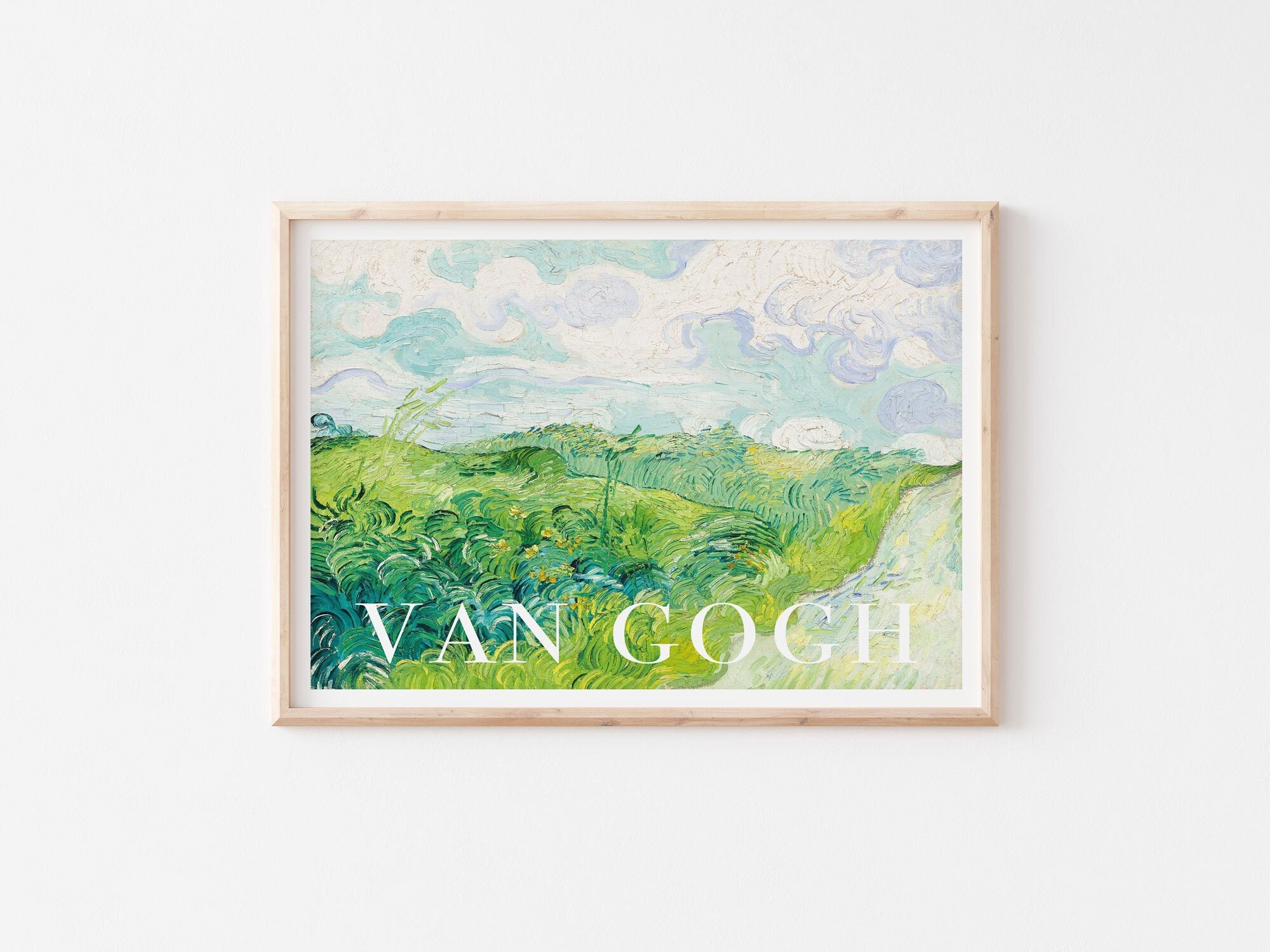 Gogh Vintage Print Download Green Fields Auvers - Etsy