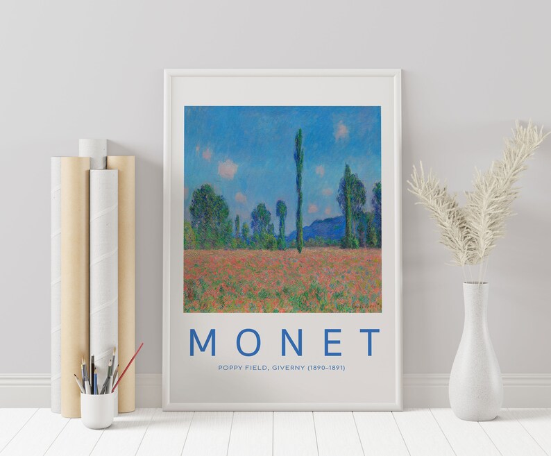 Monet Printable Wall Art, Monet Exhibition Poster Digital Art Download ...