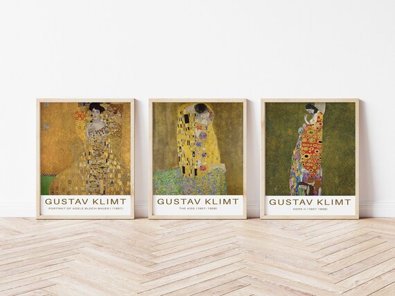 Klimt Art Print Gustav Klimt Poster Digital Download The Kiss Gustav ...