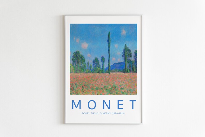 Monet Printable Wall Art, Monet Exhibition Poster Digital Art Download ...