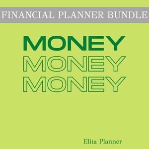 Financial Planner by Elita Planner| Complete with Monthly Expenses, Savings Goals, Weekly Financial Tracker, For Printing or Goodnotes App