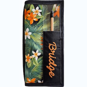 Tropical Bridge Convention Card Holder