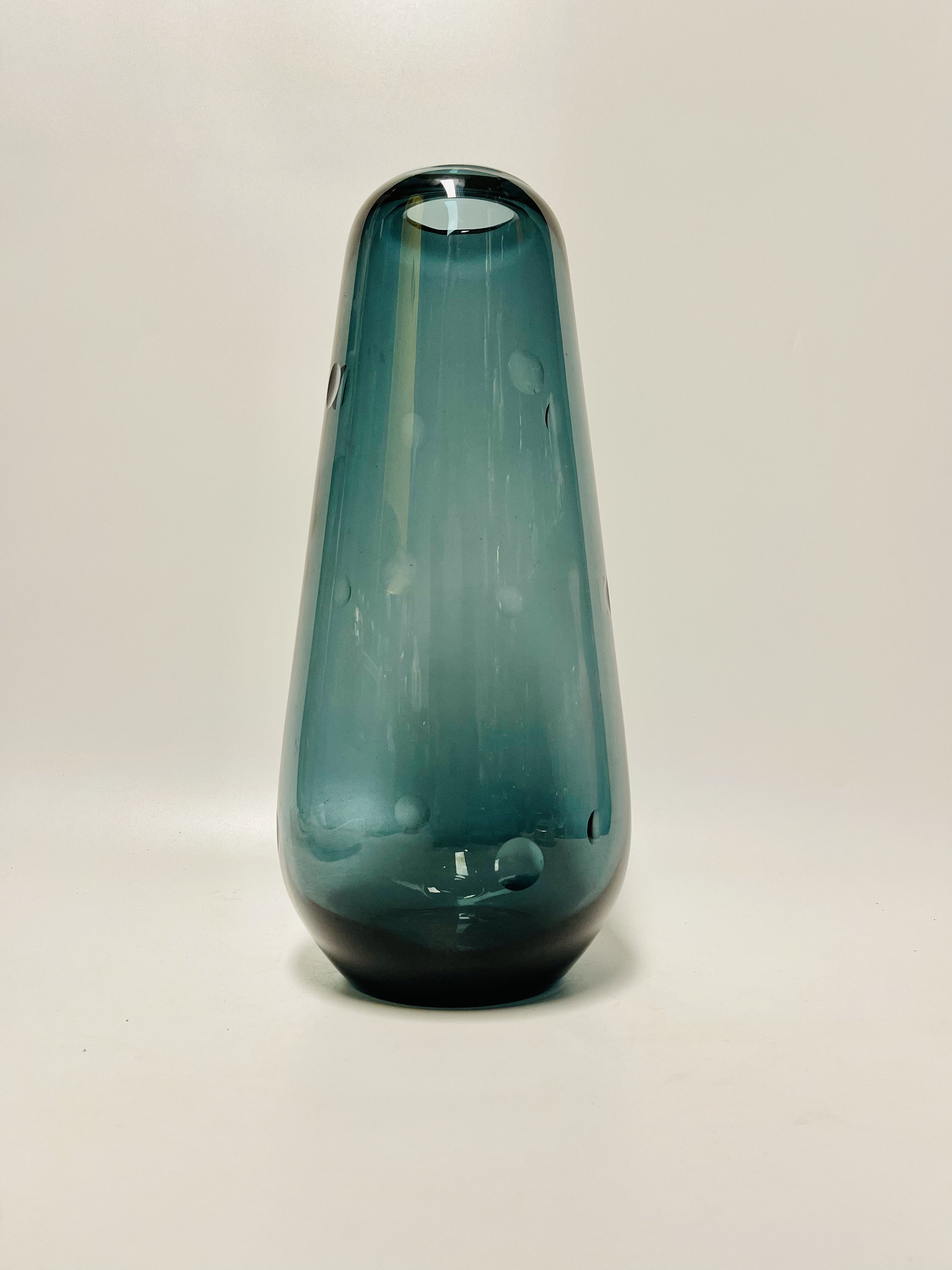 Vintage WMF Turmalin Bodenvase Mit Schliff Wilhelm Wagenfeld