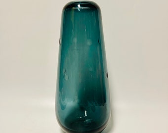 Vintage WMF Turmalin Bodenvase mit Schliff Wilhelm Wagenfeld 1950er H=39 cm 3 kg