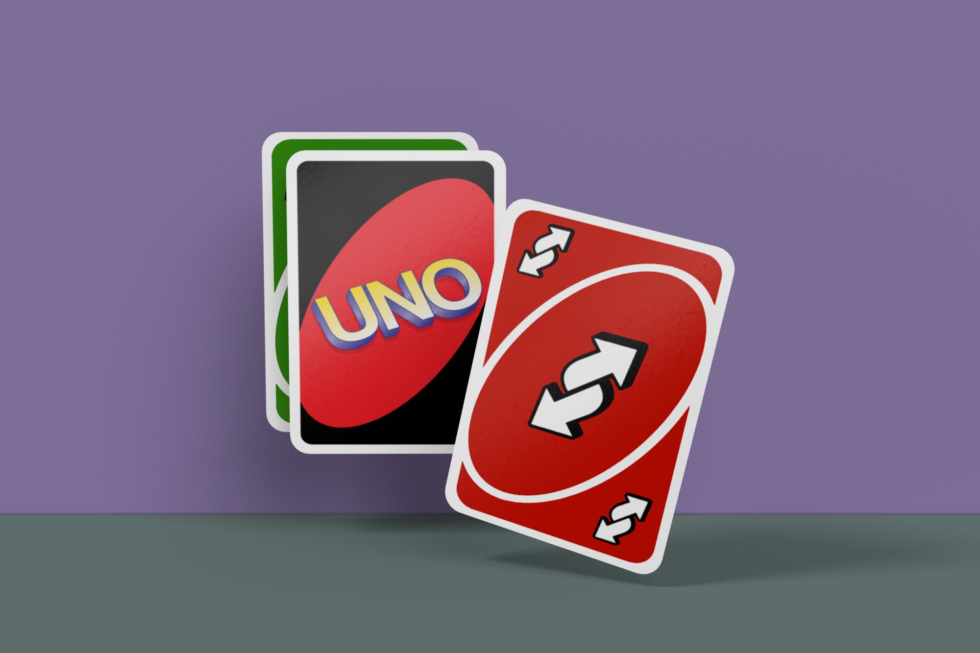 Reverse Uno Card - Hard Card