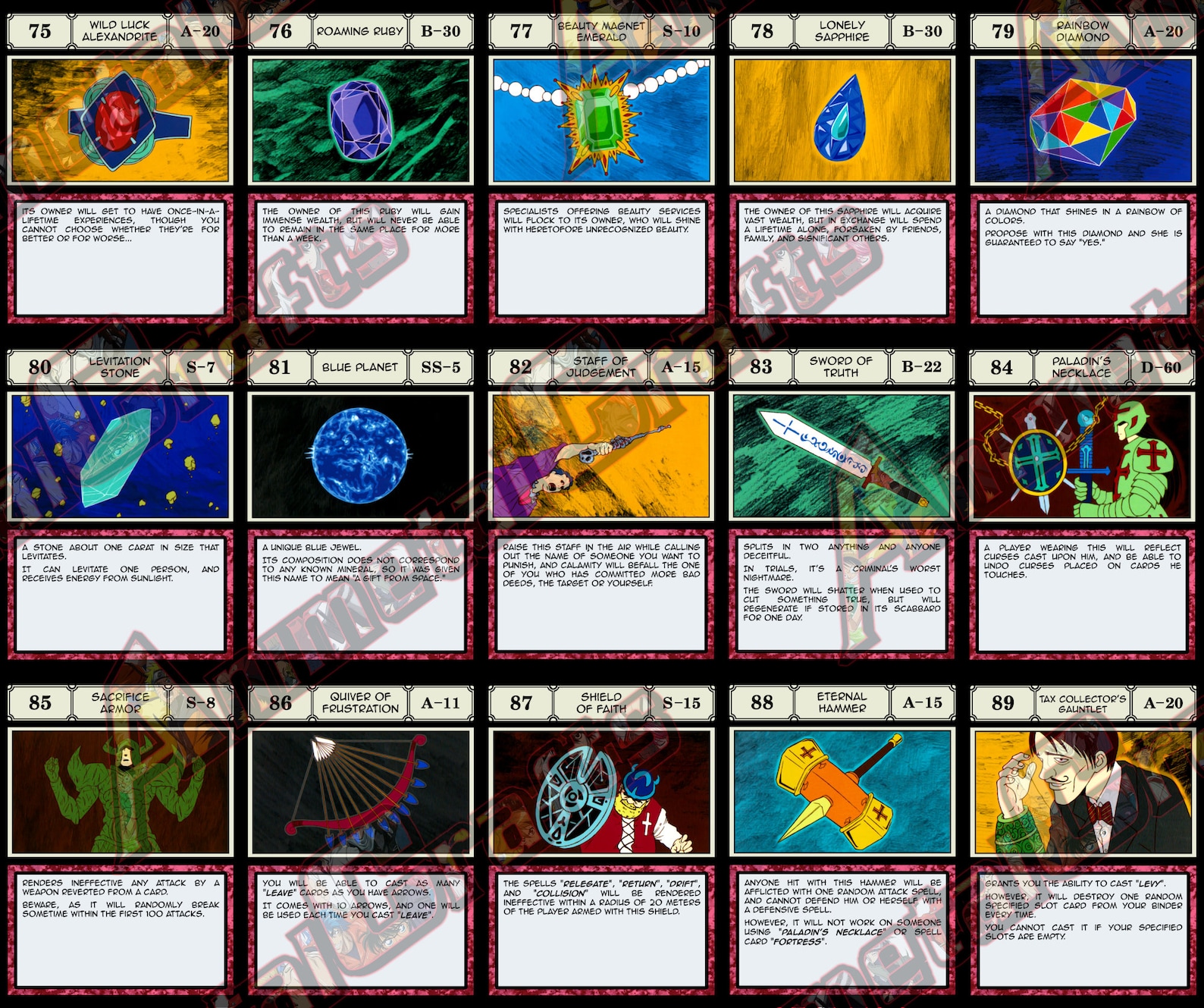 Hunterxhunter Metal Greed Island Cards 60 1006 Etsy Ireland