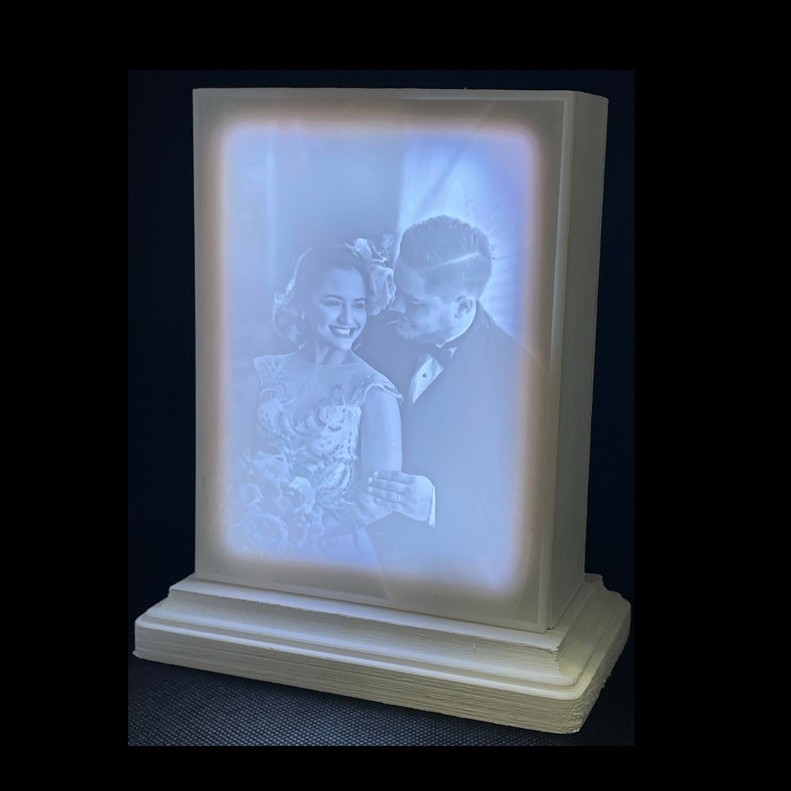 Custom 3D Printed Lithophane Photo Frame Night Light Etsy