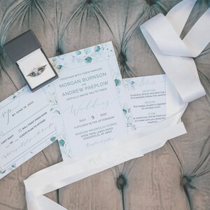 MATRIMONIO VERDE // Set di inviti con invito, cartolina RSVP, biglietto dettagli e busta