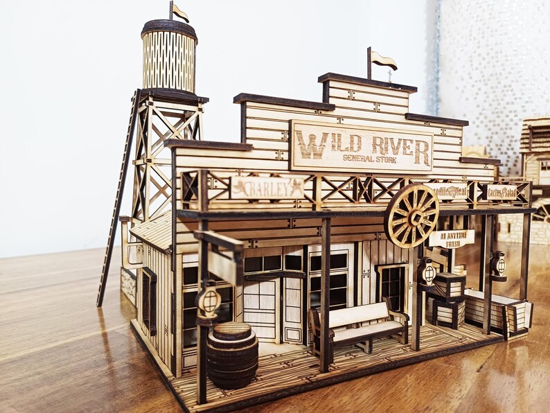 Wild West General Store + Water Tower Laser Cut Files | O Scale ...