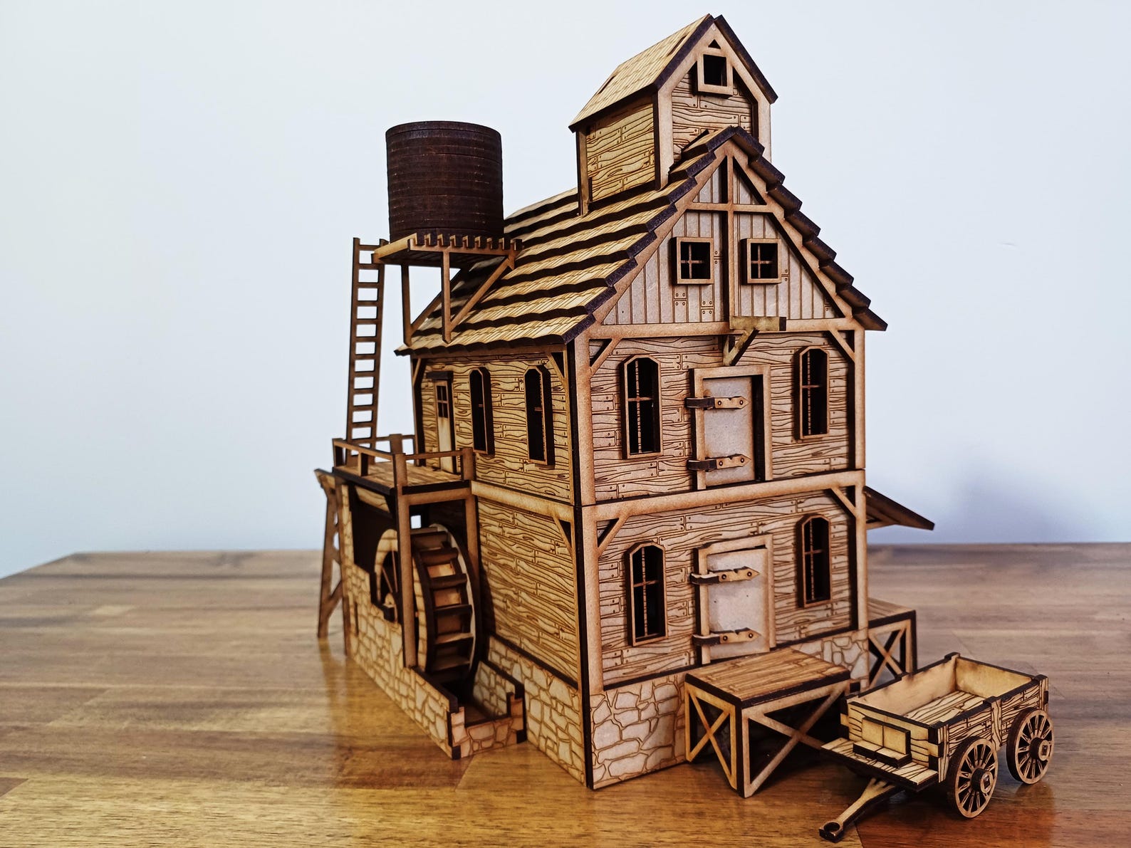 Wild West Water Mill Laser Cut Engraving Files SVG | DXF | CDR | Ai ...