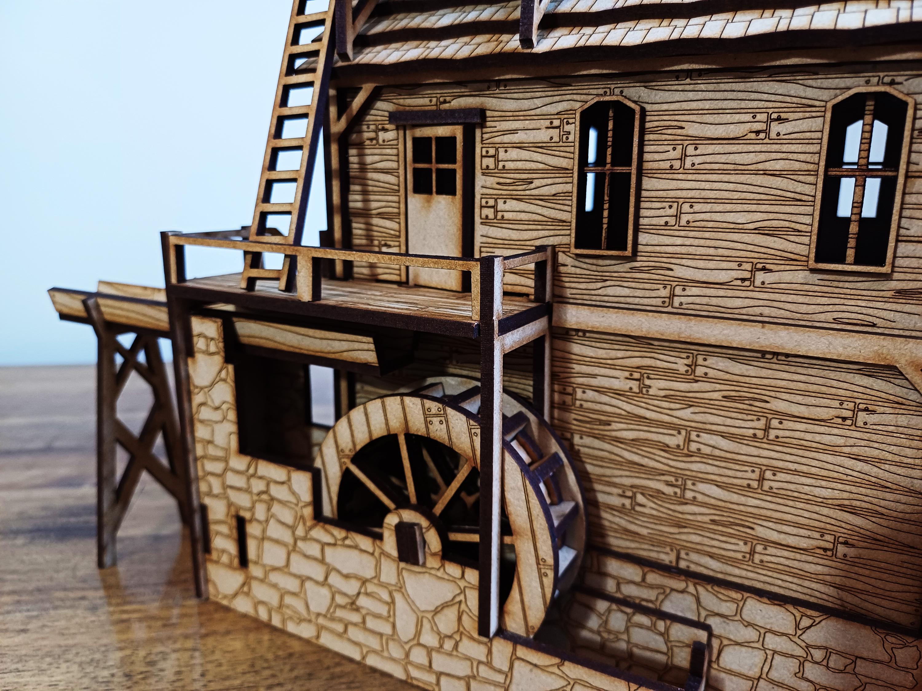 Wild West Water Mill Laser Cut Engraving Files SVG | DXF | CDR | Ai ...