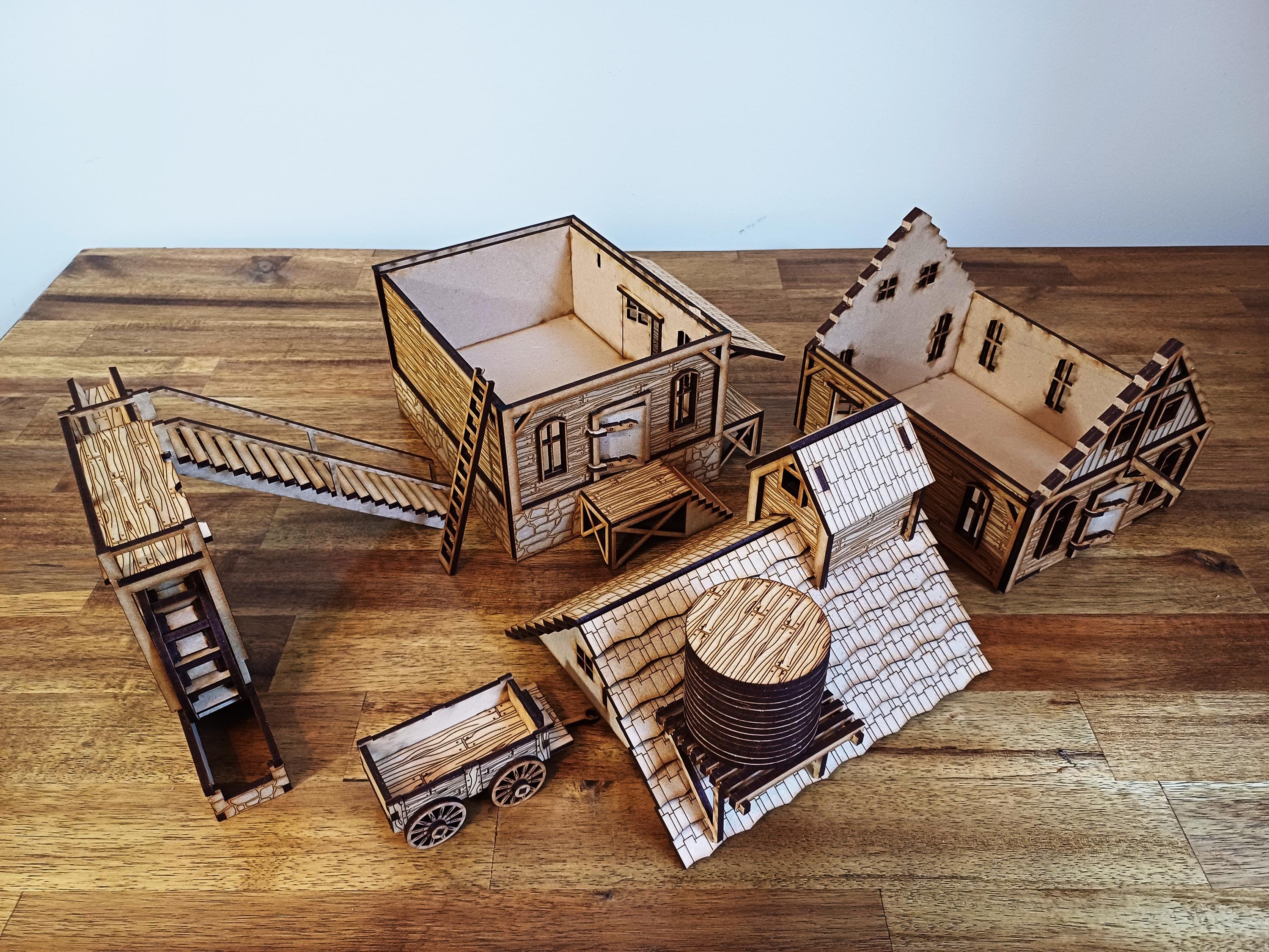 Wild West Water Mill Laser Cut Engraving Files SVG | DXF | CDR | Ai ...