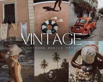 Vintage Lightroom Mobile Preset, Vintage Preset, Instagram Filters, iPhone Presets, Lightroom Filter, Lifestyle Preset, Blogger Filter,