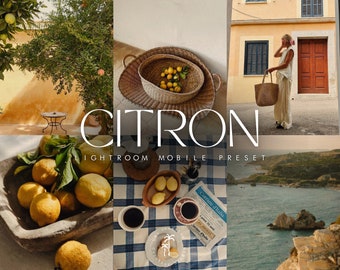 Citron Lightroom Mobile Preset, Citrus Preset, Instagram Filters, iPhone Presets, Lightroom Filter, Lifestyle Preset, Blogger Filter,