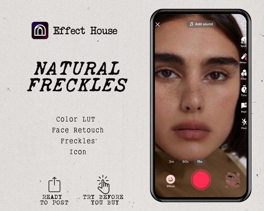 Effect House NATURAL FRECKLES Tiktok Filter Etsy