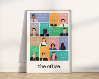 THE OFFICE - The Office quotes poster - TV series character poster - Michael Scott - Dwight Schrute - Kevin Malone - Funny gift idea